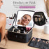 Travel Makeup Bag with LED Mirror, Water-Resistant Customizable Makeup Case with 10x Magnifier Mirror Included