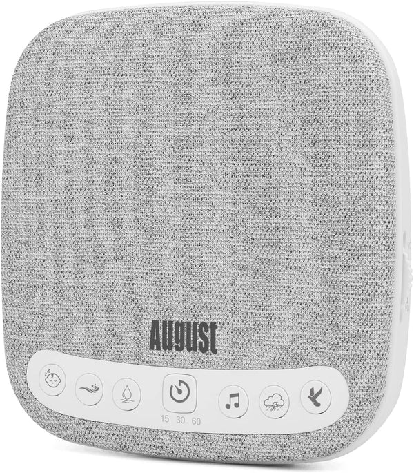 Portable White Noise Sound Machine - August SE160 - Calming, Ambient Sleep
