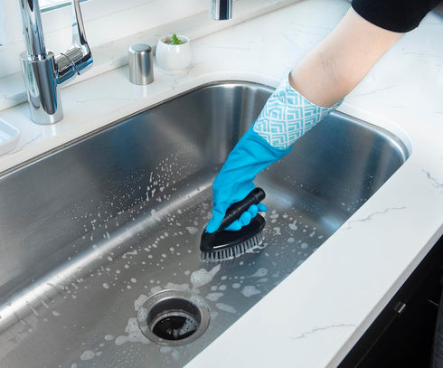 Evriholder Glam Reusable Latex Dishwashing Gloves, 2 Pairs, Colors May Vary
