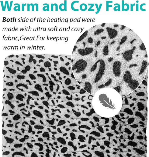 ZXU 12 Setting, 1-24H Function,12 24 Heating Pad for Back Pain and Cramps Relief, Ultra Soft Microplush Heating Pad
