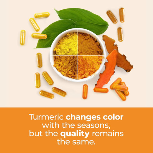Turmeric Curcumin & Black Pepper Extract - 2 Pack - High Absorption Joint Support Supplement with Bioperine, 95%