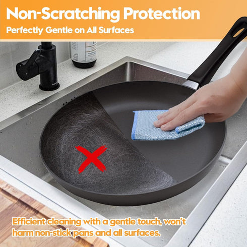 Phafaloop 16 Pcs Multipurpose Wire Dishwashing Rags, Upgraded Dual-Sided Non Scratch Wire Dishcloth, Reusable Metal
