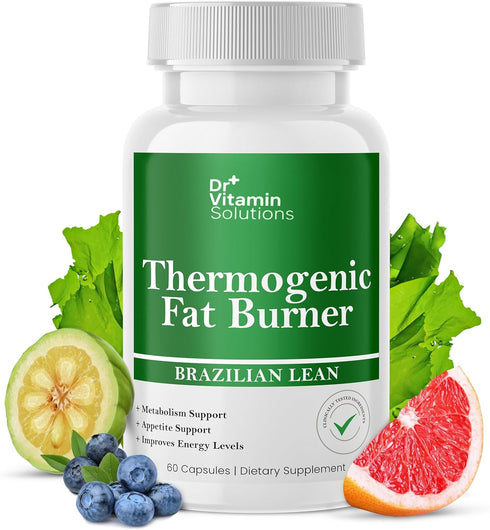 Dr Vitamin Thermogenic Fat Burner | 60 Capsules - Brazilian Lean, Weight Loss Pills for Women, Waist Trimmer & Bloating