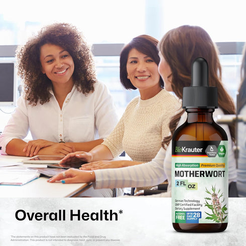 MAUWE HERBS Motherwort Tincture - Organic Motherwort Herbal Extract - Liquid Supplement for Women’s Health - Promote Calm - Alcohol & Sugar Free - Vegan Drops 2 Fl.Oz.
