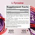Jarrow Formulas L-Tyrosine 500 mg | 100 Capsules | Dietary Supplement for Brain Health