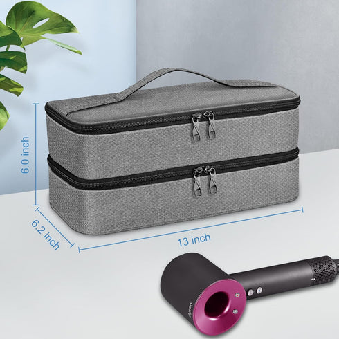 SITHON Travel Case for Shark FlexStyle/SpeedStyle Styler, Double-Layer Water Resistant Storage Organizer Bag, Grey