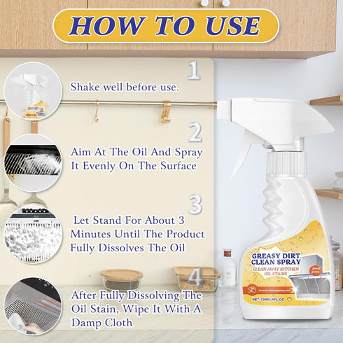XiuFa Cleaning(2pcs) Kitchen Heavy Duty Cleaner Spray,All-Purpose Oil Stain Cleaner,Kitchen Remover Degreaser