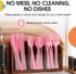 Exquisite Disposable Pink Plastic Knives, 50 Pcs Heavy Duty Cutlery, Pink Disposable Flatware for Parties