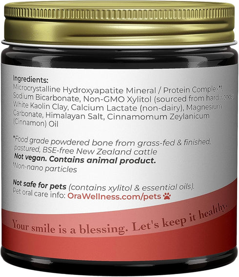 Shine Remineralizing Tooth Powder with Hydroxyapatite, Natural Teeth Whitening Powder, Cinnamon