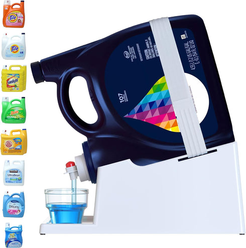 Skywin Laundry Detergent Organizer, White - Cost-Effective Soap Cup Holder and Drip Tray