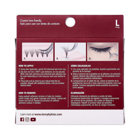 Kiss I Envy Luxe Long Black Lashes, 1.0 Count