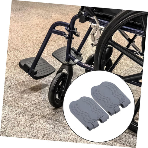 2pcs Set Universal Wheelchair Footplates Heavy Duty Sturdy Pedal Footrest Replacement for Elderly Mobility and Daily