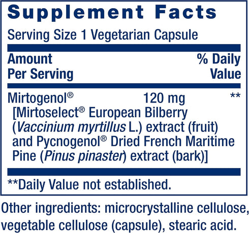 Life Extension Eye Pressure Support with Mirtogenol - Eye Health Supplement for Healthy Eye Pressure - 30 Capsules