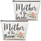Weewooday 2 Pack Mother of the Groom and Bride Gifts Makeup Bags Floral Canvas Cosmetic Travel Toiletry Bag