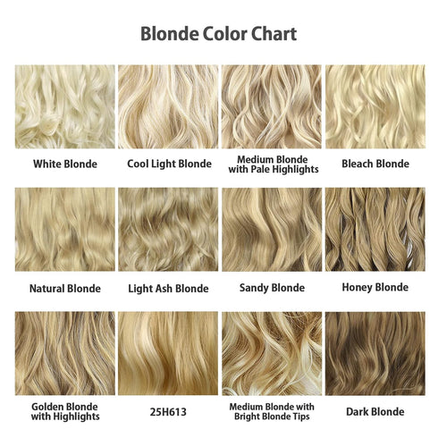 REECHO 14" 1-Pack 3/4 Full Head Wavy Clips in Synthetic Hair Extensions HE008 for Women