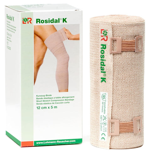 Lohmann & Rauscher Rosidal K Short Stretch Compression Bandage, 4.72" x 5.5 Yards for Lymphedema Management
