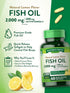 Fish Oil 2000 mg Softgels, 60 Count, Burpless Lemon Flavor, Non-GMO and Gluten Free Omega 3 Supplement