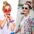 Tatuo 30 Pieces Rainbow Metallic Scrunchies for Girls, Large Shiny Colorful Elastic Hair Ties for Women