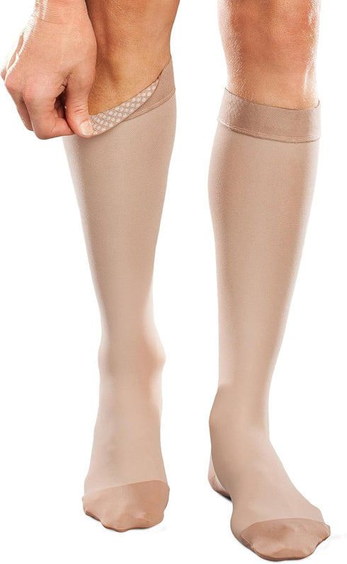 Ease Opaque Silicone Support Band Knee Highs - Moderate Compression Stockings