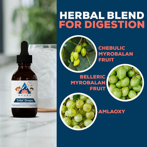 Immune Amla 2 Oz (80 Ayush Herbs Trifal Drops - Digestive & Wellness Booster for Kids, Kids Alcohol Free Digestive