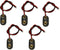 (Pack of 5) I-Type 9V Battery Connector, 9 Volt Battery Clip Connector with Wire and Hard Buckle Plastic Housing