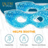 USA Merchant - 2 Pack Therapeutic Spa Gel Bead Eye Masks - Reusable Hot/Cold Compress Therapy for Puffy Eyes