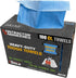 HEAVY-DUTY TOUGH TOWELS - Blue Shop Towels, Disposable, High Durability, Low Lint, Made in USA, 100 Sheets