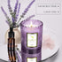 Toptime 100% 5.3OZ, 30HR Lavender Scented Candle, Purple Glass Jars - Natural Soy, Burn Time Aromatherapy for Home