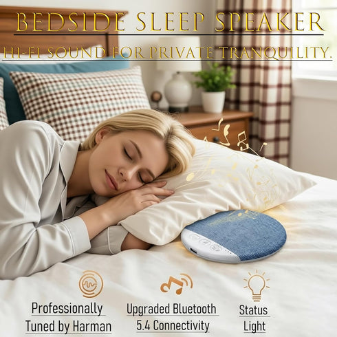 Pimluity Pillow Speaker, Bluetooth Under Pillow Speaker for Sleeping with White Noise Machine, Ultra-Thin Bone