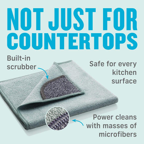 Pack, E-Cloth Kitchen Microfiber Cleaning Cloths, Single Green