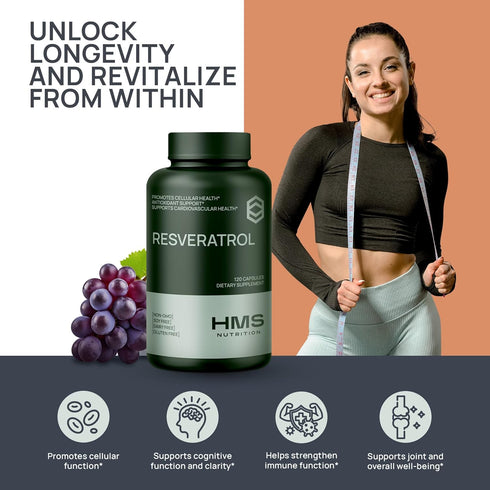 Resveratrol 1400mg - 120 Capsules High Potency Trans-Resveratrol for Cellular Health
