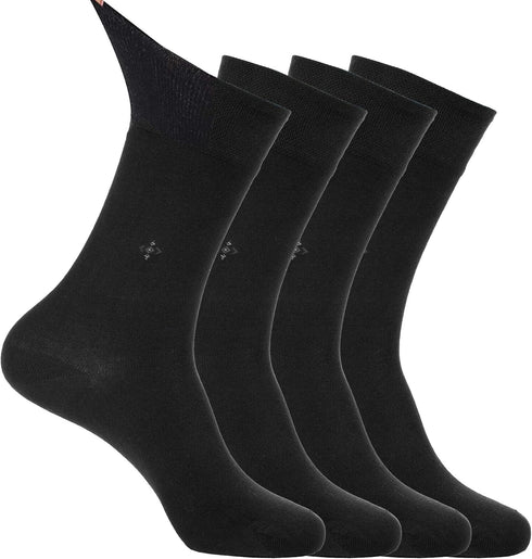 Diabetic Dress Socks Comfortable Soft Non-Constricting for Men Women - Ease Circulation Neuropathy Maternity (Black 4