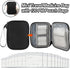 Medicine Organizer Bag, Dual Layers Pill Bottle Organizer Storage Bag with Adjustable Divide, Medication Travel Bag