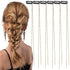 Rhinestone Hair Chains, Hair Accessories, Pearl Hair Clip, Rhinestone Hair Pins for Braids, 6 Count