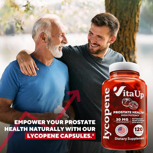 Lycopene Supplement, USA Made 30mg Vegan Capsules for Men's Health, Prostate Support, Heart Health, 120 Count