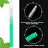 Patelai 100 Pieces Braces Brush for Cleaner Interdental Brush Toothpick Dental Hygiene Flosser (Green)