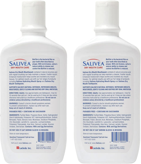Dry Mouth Mouthwash - Soothing Mint with Natural Salivary Enzymes, Gentle Breath Freshener & Dry Mouth Treatment - Mint