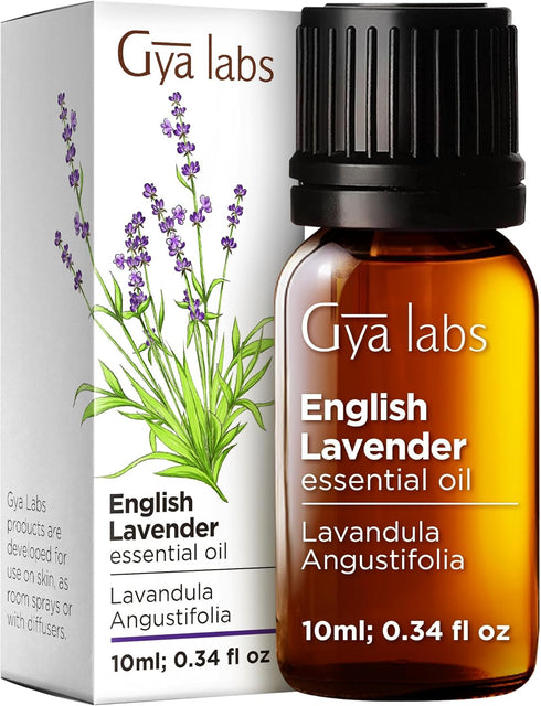 Set Set 2x0.34 oz Lavender Oil Essential Oil for Diffuser & Sandalwood Essential Oils for Diffuser - Aromatherapy Grade