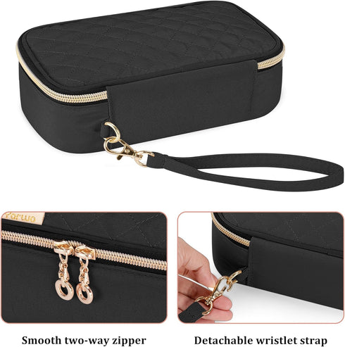 Yarwo Diabetic Travel Case for Blood Glucose Monitor, Insulin Syringes, Diabetes Supplies Storage Bag (Black)