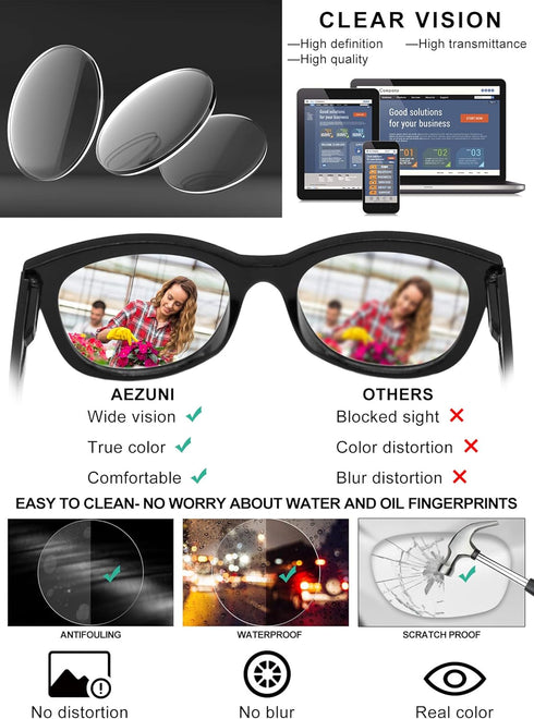 AEZUNI Oversized Reading Glasses for Women, Large Readers 0 1.0 1.25 1.5 1.75 2.0 2.25 2.5 2.75 3.0 3.5 4.0 5.0 6.0