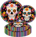 ZULYSTO 100 Pack Day of the Dead Party Supplies Paper Plates (507" +