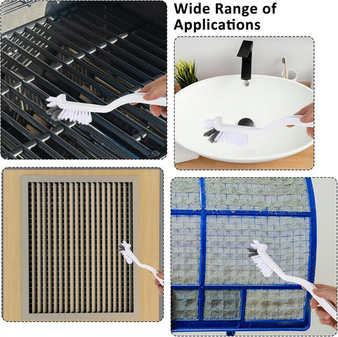 JJUNW 4Pcs (4) Kitchen Scrub Brush, Angle Cleaning Brush, Right Angle Scrub Brush for Sink Household Dish Pot Pan Edge