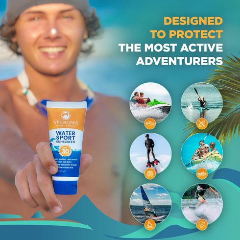 STREAM 2 SEA SPF 30 Biodegradable Mineral Sunscreen, 3 Fl oz Non-Greasy and Moisturizing