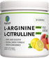 L-Arginine 5000mg + L-Citrulline 2000mg Complex Powder - Nitric Oxide Booster for Heart Health & Energy - 30 Servings