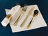 Extra Heavyweight Disposable Plastic Cutlery Silverware Combo, Polished Gold, 160 Count (80 Forks, 40 Spoons, 40 Knives)
