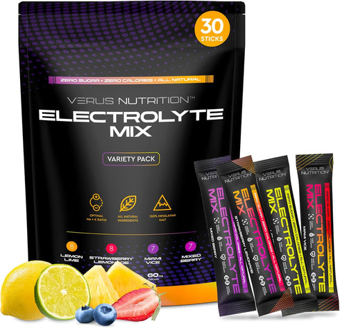 Electrolytes Hydration Sticks No Sugar - Zero Calorie Variety Pack | Sugar