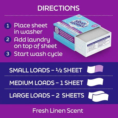 Premium Laundry Detergent Sheets, Silver Ion Odor Elimination Technology, 40 Sheets, Powerfully Clean.