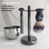 Premium Shaving Brush Kit - 3 in 1 Set for Men with Badger Synthetic Hair Brush, Stainless Steel Soap Bowl, Safety