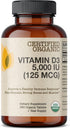 Futurebiotics Vitamin D3 5,000 IU (125 MCG), 360 Organic Tablets, Supports Healthy Immune Response, 1 Year Supply