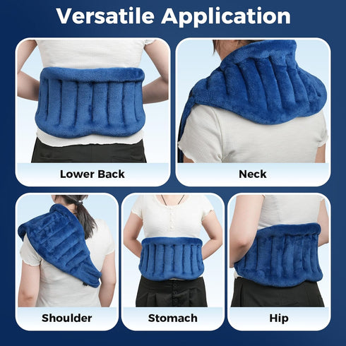 PackNavy Microwave Heating Pad for Lower Back, Waist, Periods Cramps Pain Relief - Wearable Microwavable Heating Pads